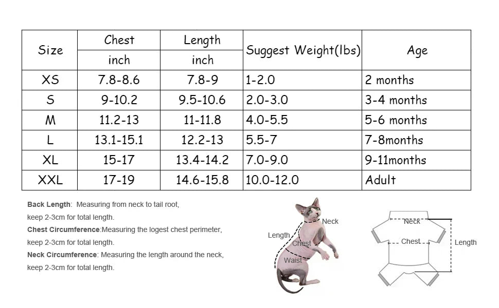 Sphynx Cat Clothes