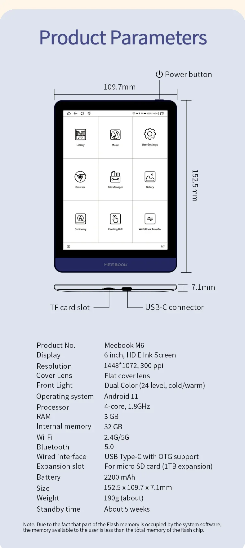 E-ink electronic ink screen
